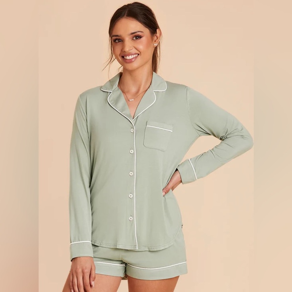 Birdy Grey Sage Green Pajama Set